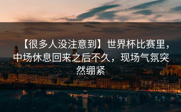 【很多人没注意到】世界杯比赛里,中场休息回来之后不久,现场气氛突然绷紧 【很多人没注意到】世界杯比赛里,中场休息回来之后不久,现场气氛突然绷紧